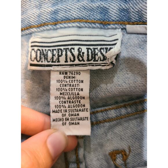 Concepts and designs size 7 juniors vintage 90s high waisted denim shorts - Picture 4 of 9